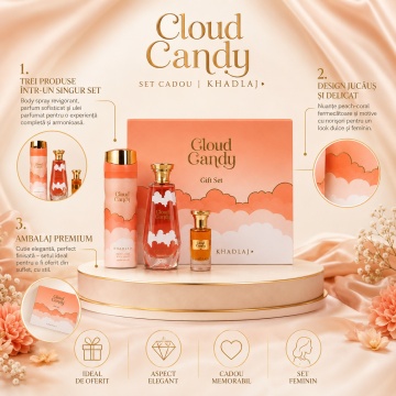 Parfum Set Cadou Khadlaj Cloud Candy - Img 3