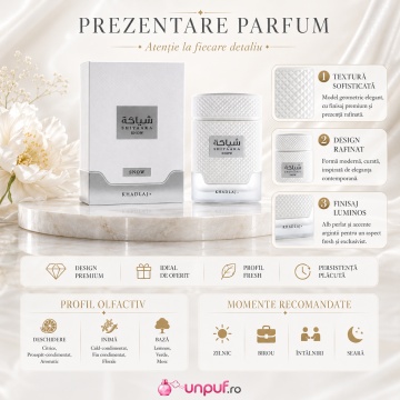 Parfum Shiyaaka Snow Eau de Parfum 100ml, tip arăbesc, Bărbat - Img 3