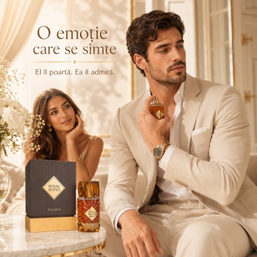 Parfum Unisex Arăbesc French Avenue Royal Blend Bourbon 100 ml, Apă de Parfum, Aromă Oriental Ambrată cu Scorțișoară, Coniac, Șofran, Note Verzi, Stejar, Condimente Calde, Rășini, Vanilie, Ambră, Mosc și Cedru - Img 5