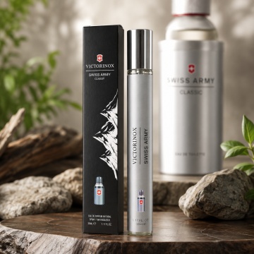 Parfum Victorinox Swiss Army Classic 35 ml, Apă de Parfum Bărbat, Aromă Fresh Aromatică și Lemnoasă, Format Compact, Note de Mentă, Bergamotă, Yuzu, Ghimbir, Lavandă, Rozmarin, Cedru, Mosc și Ambră