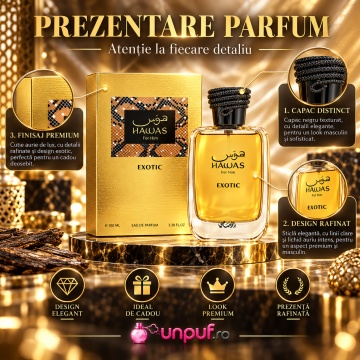 Rasasi Hawas Exotic Men – Parfum 100 ML, bărbați - Img 3