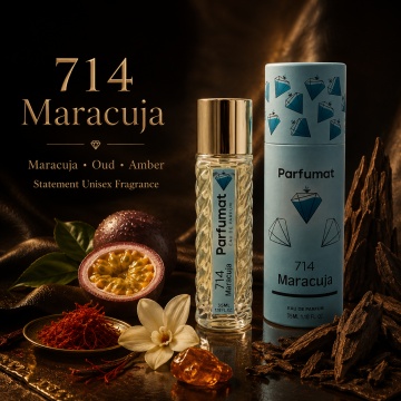 Set Apa de parfum Parfumat 714 Maracuja, Unisex, 35 ml si Gentuta cosmetice - Img 5