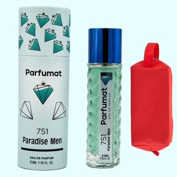 Set Apa de parfum Parfumat 751 Paradise Men, Barbat, 35 ml si Gentuta cosmetice