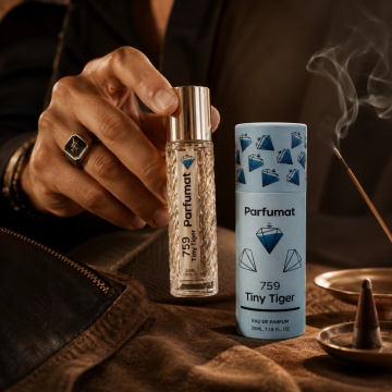Set Apa de parfum Parfumat 759 Tiny Tiger, Unisex, 35 ml si Gentuta cosmetice - Img 5