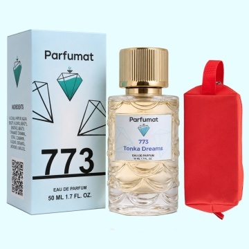 Set Apa de parfum Parfumat 773 Tonka Dreams, Unisex, 50 ml si Gentuta cosmetice