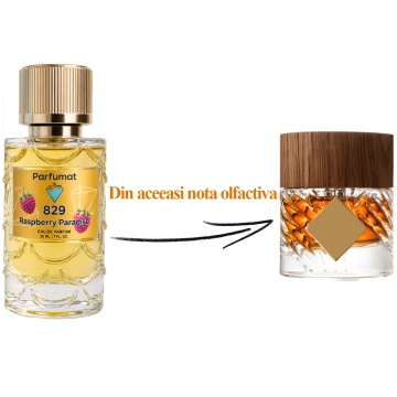 Set Apa de parfum Parfumat 829 Raspberry Paradise. Unisex, 50 ml si Gentuta cosmetice - Img 2
