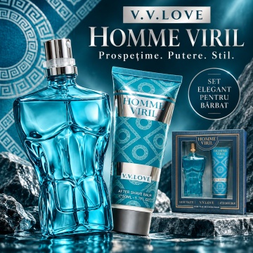Set Cadou Bărbați V.V.Love Homme Viril, Eau de Toilette 30 ml + After Shave Balm 50 ml - Img 6