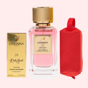 Set Extract de Parfum Lorinna Paris Parfum Red Girl, Unisex Damă Bărbat, 50 ml si Gentuță Parfumuri