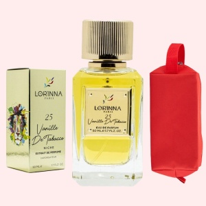 Set Extract de Parfum Lorinna Paris Parfum Vanilla Tobacco, 50 ml, Unisex Damă Bărbat si Gentuță Parfumuri