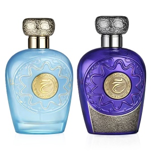 Set Parfum Lattafa Opulent Collection Dubai & Blue Oud Elixir, 2 x 100 ml Eau de Parfum Unisex, 2 mostre fiolă , cutie cadou premium, arome orientale - Img 12