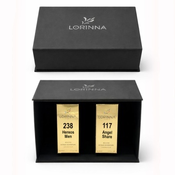 Set parfum Lorinna Paris Angel Share & Hereos Men, 2 x 50 ml, Cutie cadouri parfum premium