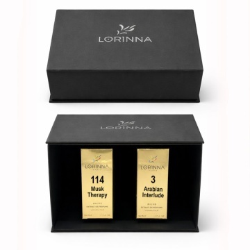Set parfum Lorinna Paris Arabian Interlude & Musk Therapy, 2 x 50 ml, Cutie cadouri parfum premium