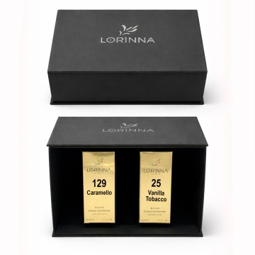 Set parfum Lorinna Paris Vanilla Tobacco & Caramello, 2 x 50 ml, Cutie cadouri parfum premium