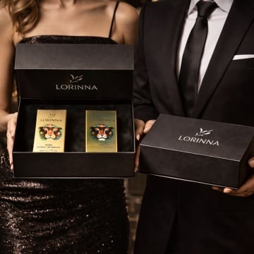 Set parfum Lorinna Paris Vanilla Tobacco & Purple Rose, 2 x 50 ml, Cutie cadouri parfum premium - Img 3