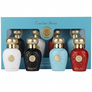 Set parfumuri arăbești unisex Lattafa Opulent Collection, 4 × 25 ml EDP, Opulent Dubai, Oud, Musk și Red, cu gentuță cadou - Img 8