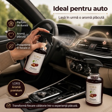 Spray Odorizant de Cameră, Hol, Baie și Auto Loris Pafum Cheramel Kiraz & Karamel, 500 ml, Aromă de Cireșe și Caramel - Img 4