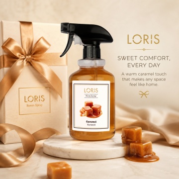 Spray Odorizant de Cameră, Hol, Baie și Auto Loris Parfum Caramel, Room Spray 500 ml, Aromă Dulce și Caldă - Img 6