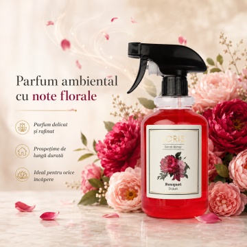 Spray Odorizant Loris Pafum Bouquet, 500 ml, pentru Cameră, Hol, Baie și Auto, Aromă Florală Persistentă - Img 6