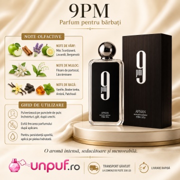 Afnan 9 Pm Pour Homme – Parfum EDP 100 ml, bărbați - Img 9