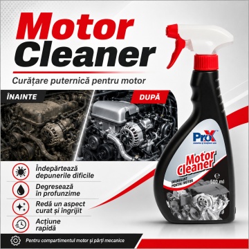 Degresant motor PRO X Motor Cleaner, soluție pentru curățarea motorului și pieselor mecanice, îndepărtează grăsimea, uleiul și murdăria dificilă, aplicare rapidă, 4x Stickere - Img 2