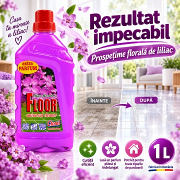 Detergent Pardoseli Cloret Liliac – 1 L - Img 2