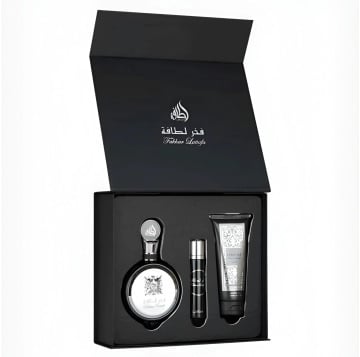 Lattafa Set Cadou Fakhar Men + + Shower Gel – Apă de parfum 100 ML + 12 ML, bărbați - Img 11