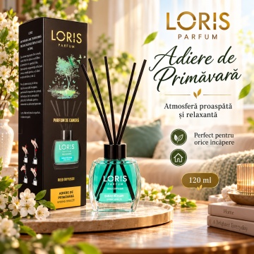 Loris Parfum Adiere de Primăvară 120 ml – Odorizant de Cameră cu Bețișoare Parfumate - Img 3
