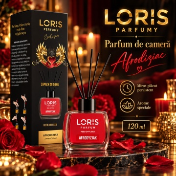 Loris Parfum Afrodisiac 120 ml – Odorizant de Cameră cu Bețișoare Parfumate