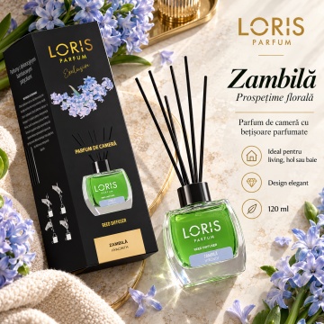 Loris Parfum Zambilă 120 ml – Odorizant de Cameră cu Bețișoare Parfumate - Img 6