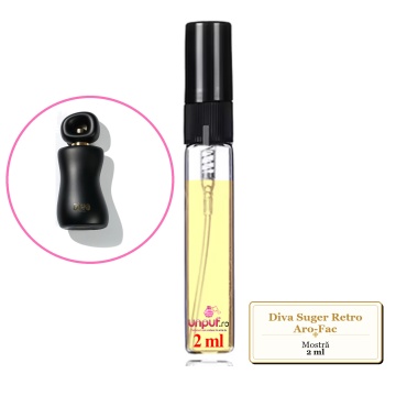 Mostra fiola din Diva Suger Retro Aro-Fac, decant sticla cu pulverizator