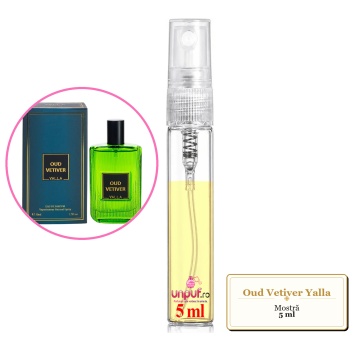 Mostra fiola din Oud Vetiver Yalla, decant sticla cu pulverizator - Img 3