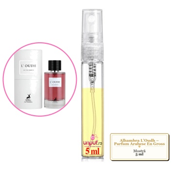 Mostra fiola din Parfumul Alhambra L’Oudh – Parfum Arabesc En Gross, decant sticla cu pulverizator - Img 4