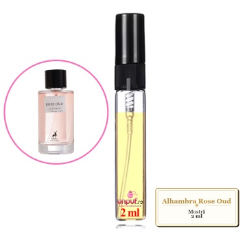 Mostra fiola din Parfumul Alhambra Rose Oud, decant sticla cu pulverizator - Img 2