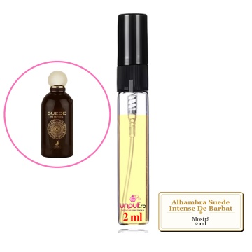 Mostra fiola din Parfumul Alhambra Suede Intense De Barbat, decant sticla cu pulverizator - Img 1