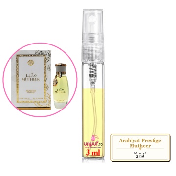 Mostra fiola din Parfumul Arabiyat Prestige Mutheer, decant sticla cu pulverizator - Img 2