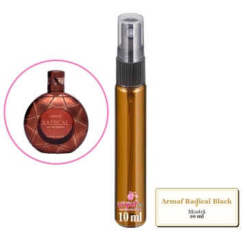 Mostra fiola din Parfumul Armaf Radical Black, decant sticla cu pulverizator - Img 3