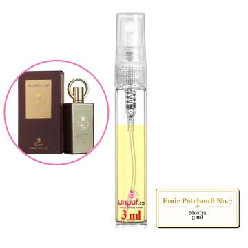 Mostra fiola din Parfumul Emir Patchouli No.7, decant sticla cu pulverizator - Img 2