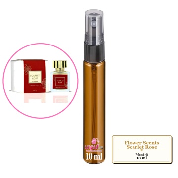 Mostra fiola din Parfumul Flower Scents Scarlet Rose, decant sticla cu pulverizator