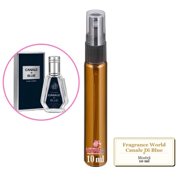 Mostra fiola din Parfumul Fragrance World Canale Di Blue, decant sticla cu pulverizator - Img 3