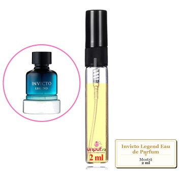 Mostra fiola din Parfumul Fragrance World Invicto Legend Eau de Parfum, decant sticla cu pulverizator