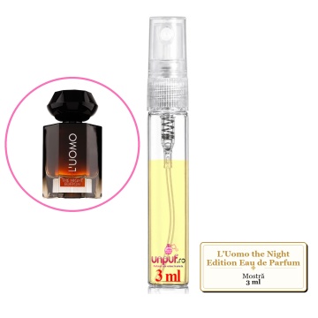 Mostra fiola din Parfumul Fragrance World L'Uomo the Night Edition Eau de Parfum, decant sticla cu pulverizator - Img 2