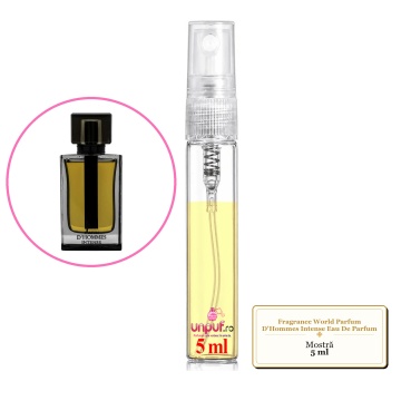 Mostra fiola din Parfumul Fragrance World Parfum D'Hommes Intense Eau De Parfum, decant sticla cu pulverizator - Img 3