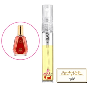 Mostra fiola din Parfumul Fragrance World Scandant Belle Celine Le Parfum, decant sticla cu pulverizator - Img 3