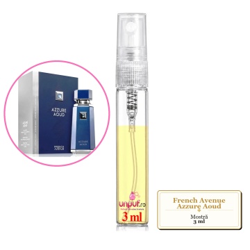Mostra fiola din Parfumul French Avenue Azzure Aoud, decant sticla cu pulverizator - Img 3