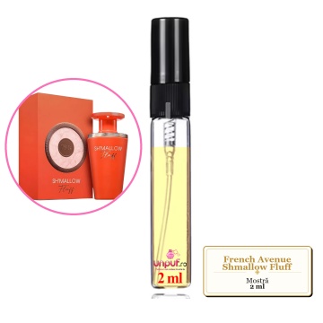 Mostra fiola din Parfumul French Avenue Shmallow Fluff, decant sticla cu pulverizator