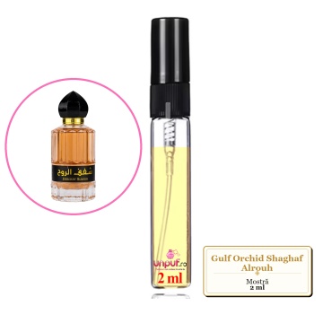Mostra fiola din Parfumul Gulf Orchid Shaghaf Alrouh, decant sticla cu pulverizator - Img 1