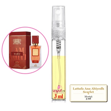 Mostra fiola din Parfumul Lattafa Ana Abiyedh Scarlet, decant sticla cu pulverizator - Img 3