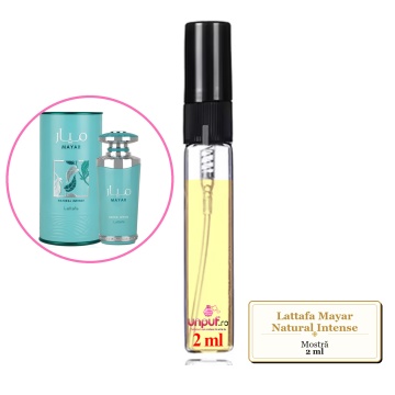 Mostra fiola din Parfumul Lattafa Mayar Natural Intense, decant sticla cu pulverizator