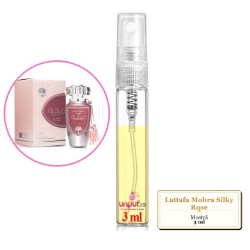 Mostra fiola din Parfumul Lattafa Mohra Silky Rose, decant sticla cu pulverizator - Img 2