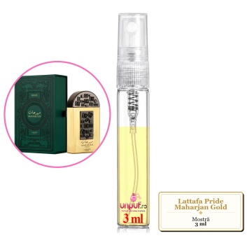 Mostra fiola din Parfumul Lattafa Pride Maharjan Gold, decant sticla cu pulverizator - Img 3